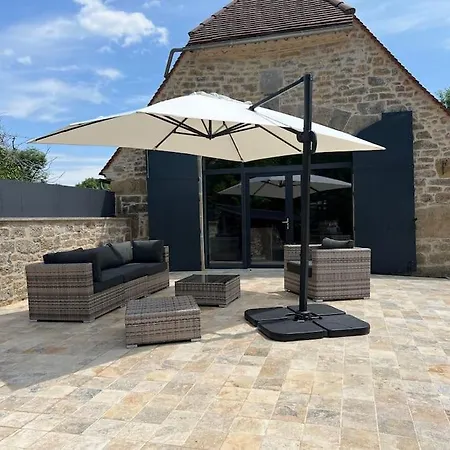 Authentique Grange Renovee Avec Piscine, Jacuzzi Feriehus *